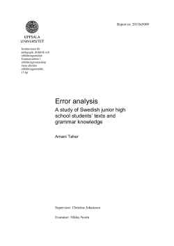 Error analysis