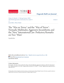 "War on Terror" and the "War of Terror"