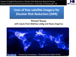 Uses of free satellite imagery for Disaster Risk Reduction (DRR)