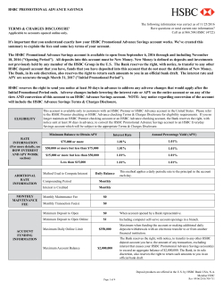 HSBC Promotional Advance Savings