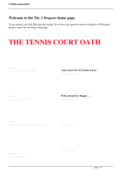 the tennis court oath - FTHSRevolution2015 - home