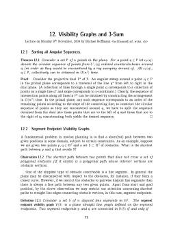 12. Visibility Graphs and 3-Sum