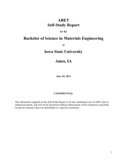 Full self-study report - Materials Science and Engineering