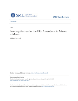 Interrogation under the Fifth Amendment: Arizona v