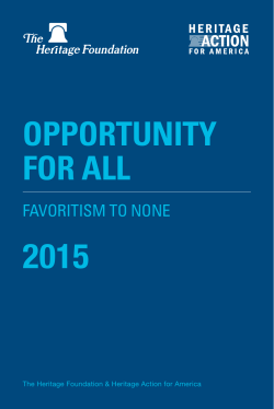Opportunity for All, Favoritism to None