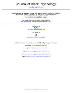 Journal of Black Psychology