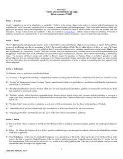Intersil`s Terms and Conditions of Sale