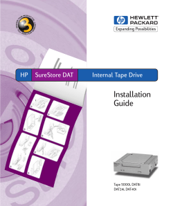HP SureStore DAT Internal Tape Drive Installation Guide
