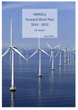 MRASCo Forward Work Plan 2014