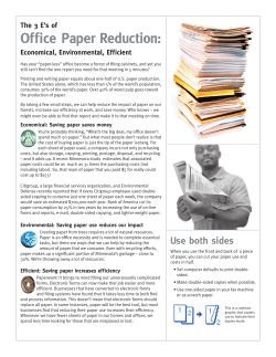 The 3 E`s of Office Paper Reduction