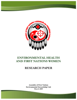 environmental health and first nations women research paper