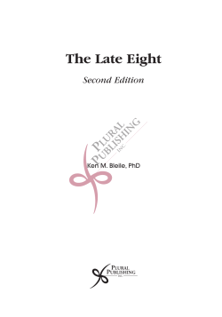 The Late Eight - Plural Publishing