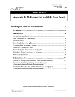 Multi-zone Hot and Cold Deck Reset Application Note