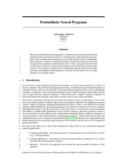 Probabilistic Neural Programs