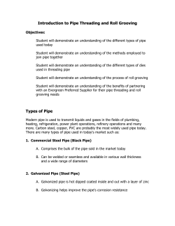 Introduction to Pipe Threading