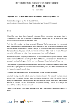 Odysseus` Trick or: How Self-Control in the Media Particularly