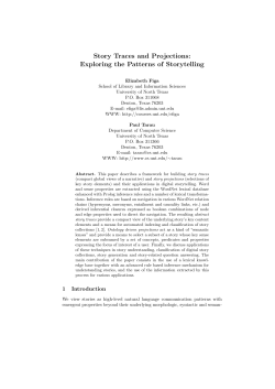Story Traces and Projections: Exploring the Patterns of Storytelling