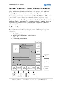 Computer Architecture Concepts for System Programmers