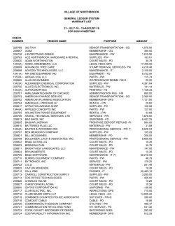 August 15, 2016 - Meeting Portal - Village of Northbrook, Illinois