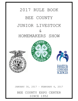 2017 BCJLHS Rule Book - AgriLife Extension County Offices