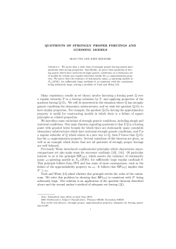 QUOTIENTS OF STRONGLY PROPER FORCINGS AND