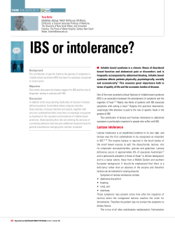 IBS or intolerance?