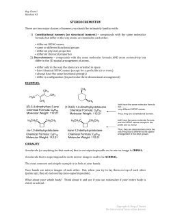 stereochemistry