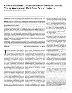 Choice of Female-Controlled Barrier Methods Among Yung Women