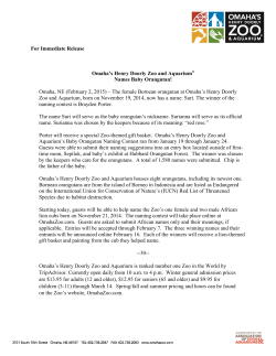 Omaha`s Henry Doorly Zoo and Aquarium&reg; Names Baby Orangutan!