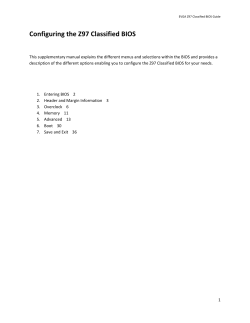 Configuring the Z97 Classified BIOS