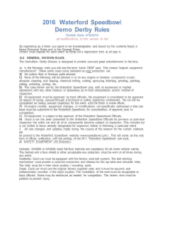 2017 Demo Derby Rules
