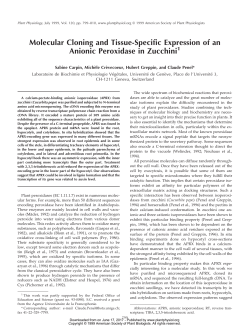 Molecular Cloning and Tissue-Specific