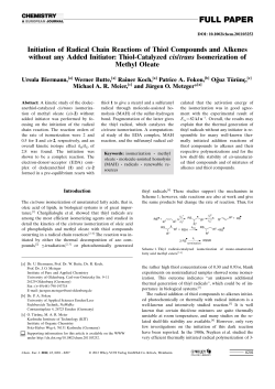 Reactions of Thiol Compounds and Alkenes without any