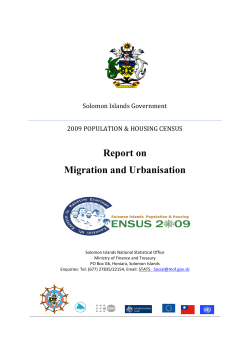 2009 Census Report on Migration and Urbanisation