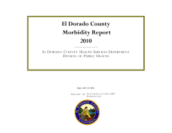 El Dorado County Morbidity Report 2010