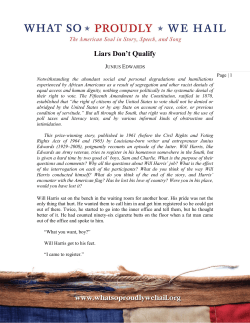 Liars Don`t Qualify - What So Proudly We Hail