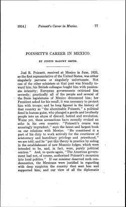 poinsett`s career in mexico. - American Antiquarian Society
