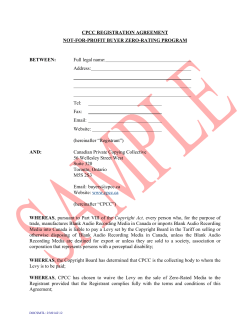 CPCC REGISTRATION AGREEMENT NOT-FOR