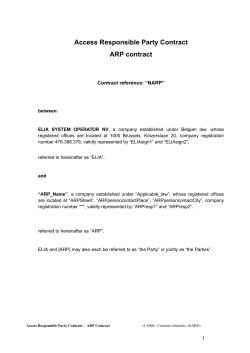 Access Responsible Party Contract ARP contract