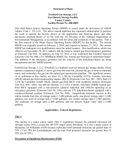 Statement of Basis Freebird Gas Storage, LLC East Detroit Storage