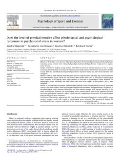 Does the level of physical exercise affect physiological and
