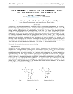 a new haematoxylin stain for the demonstration of nuclear and extra