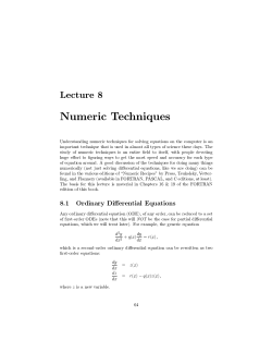 Understanding numeric techniques for solving equations on the