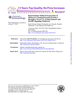 MAPK Signaling Pathways -Acting Element and Cis through a Novel