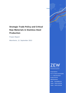 Strategic Trade Policy and Critical Raw Materials in Stainless