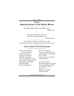 Petitioner`s reply - Alliance Defending Freedom Media