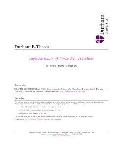Saga-Accounts of Norse Far-Travellers - Durham e