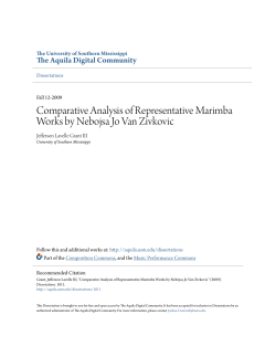 comparative analysis of representative marimba works by nebojsa jo