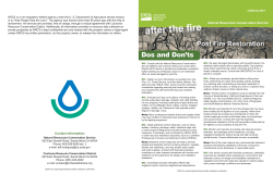after the fire - NRCS