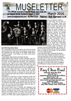 King Oliver Band - Noosa Jazz Club